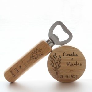 Décapsuleur personnalisé rond et aimanté