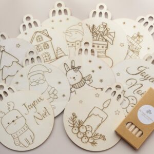 Kit boules de Noël à colorier